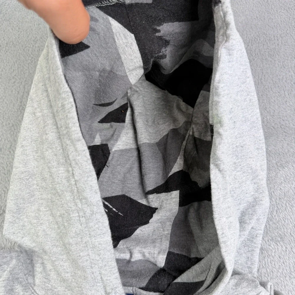 Nike Hooded Long Sleeve Shirt Camo Hood Lining 833873-063 Mens Gray Large